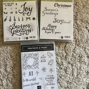 Stampin Up-Holiday Greetings 3 Sets of Stamps